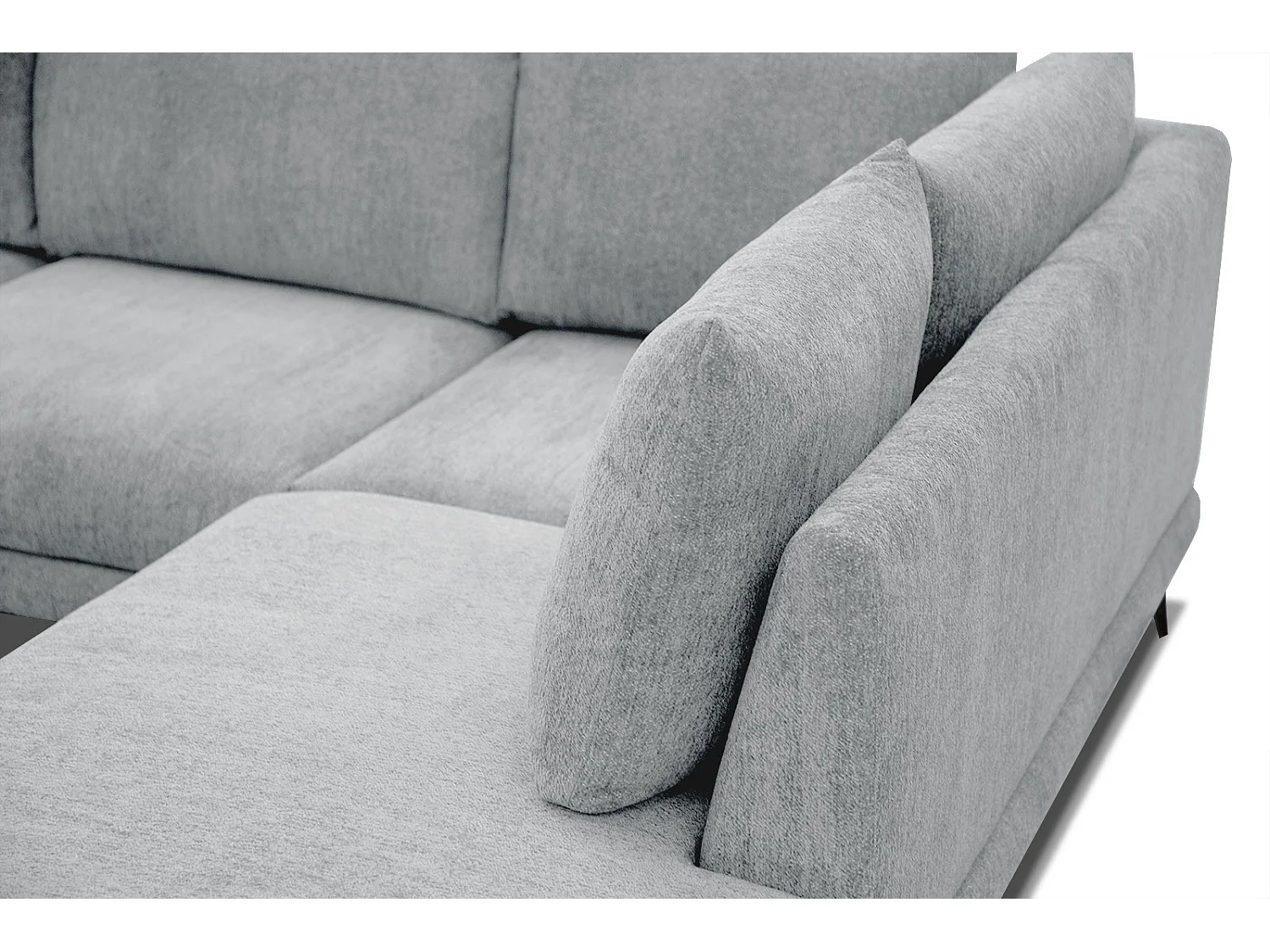 ADRIA Ecksofa 5-Sitzer rechts, hellgrau