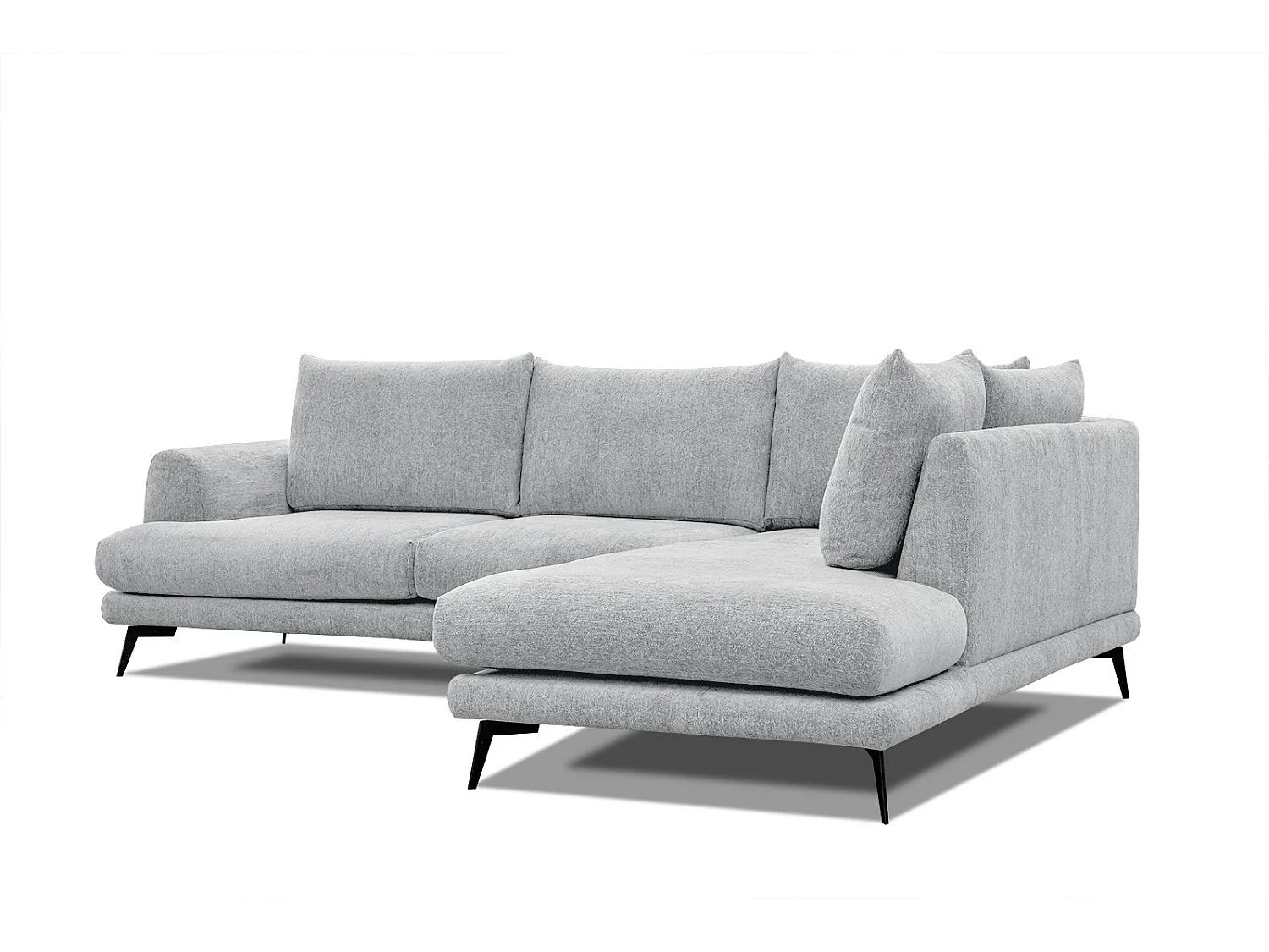 ADRIA Ecksofa 5-Sitzer rechts, hellgrau