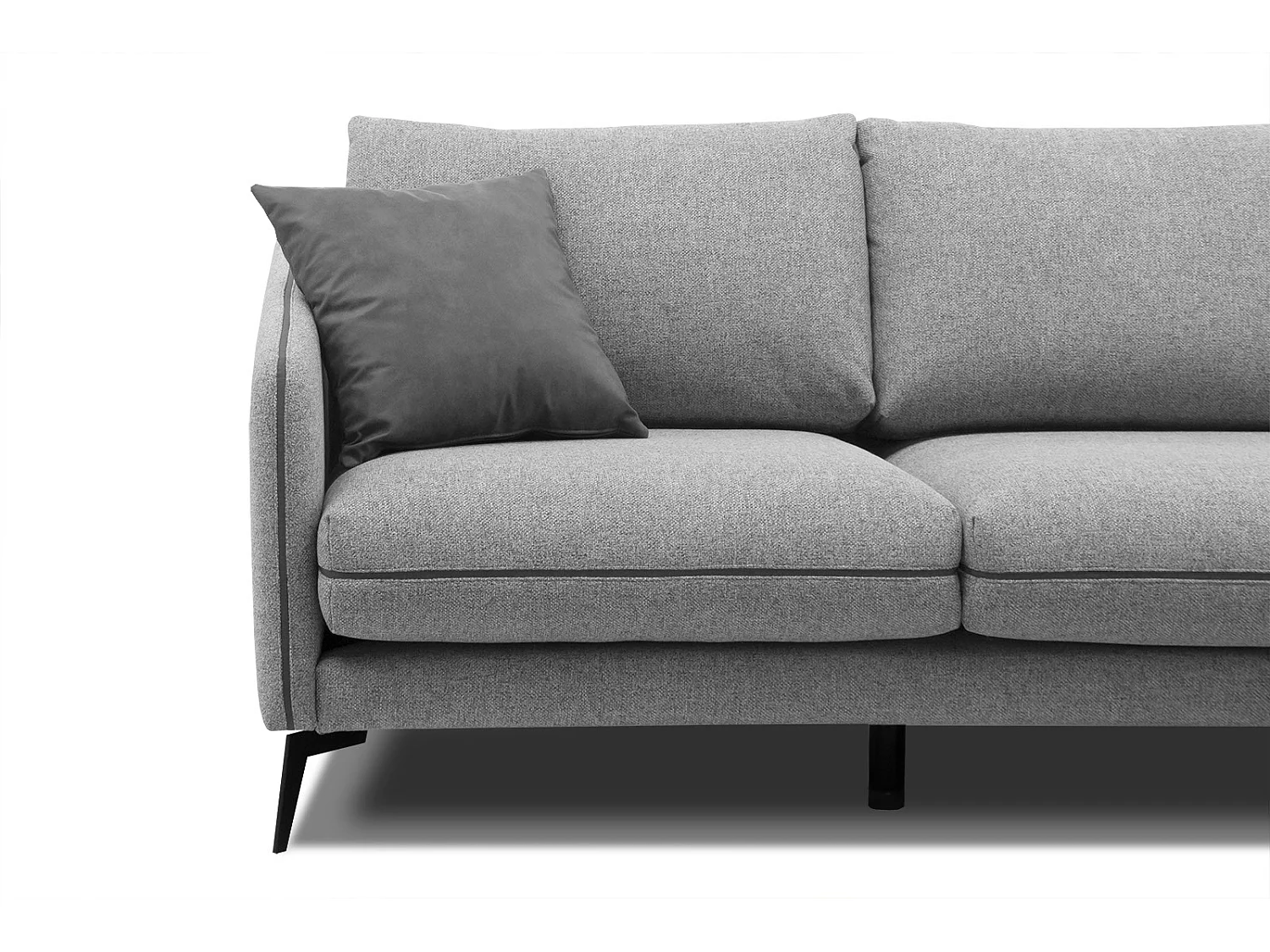 SOGEL Ecksofa 4-Sitzer rechts, grau