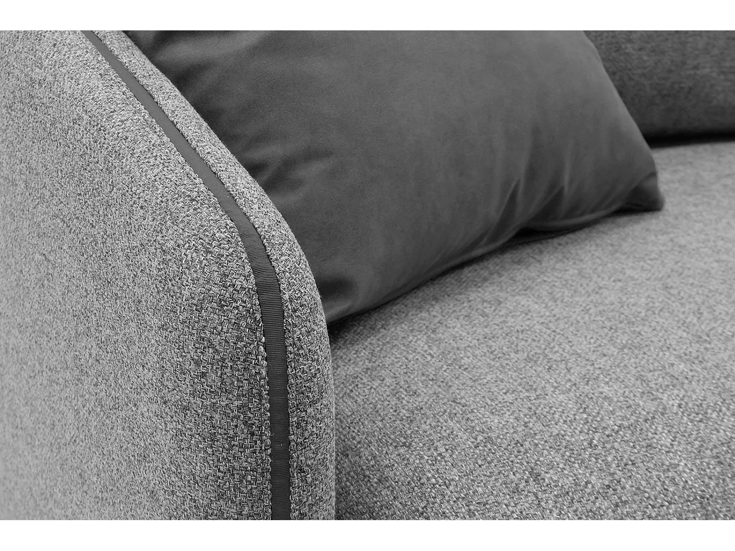 SOGEL Ecksofa 4-Sitzer rechts, grau