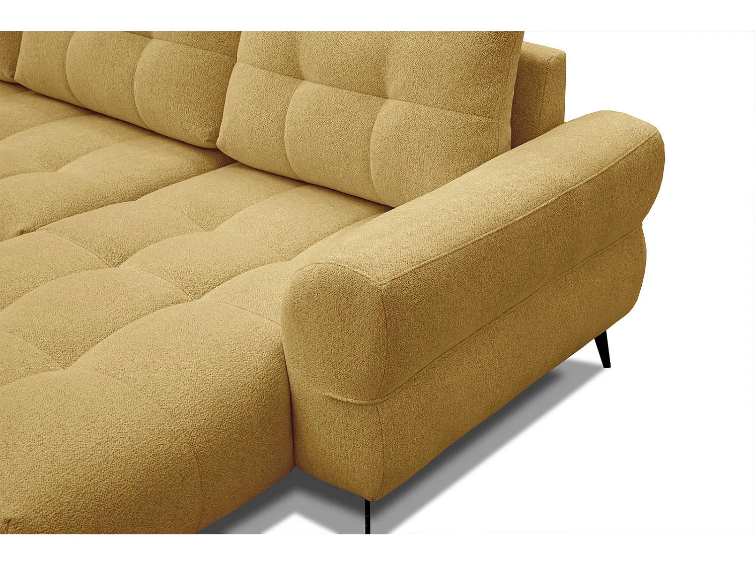 SALVINI Ecksofa 4-Sitzer rechts, senfgelb