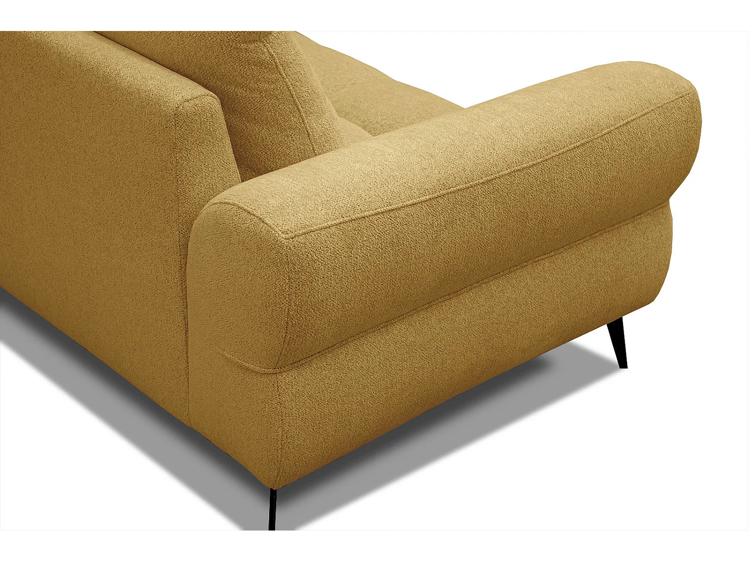 SALVINI Ecksofa 4-Sitzer rechts, senfgelb