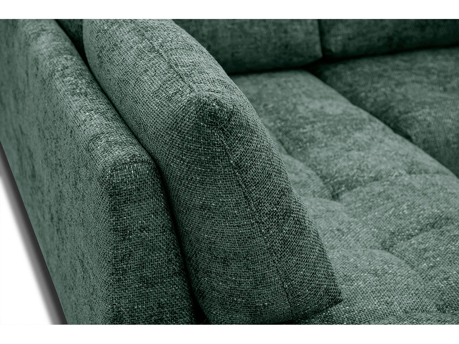 SALVINI Ecksofa 5-Sitzer links, smaragdgrün