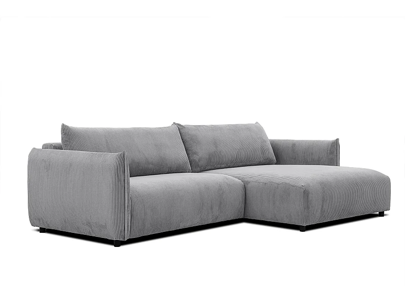 TAUER Ecksofa 5-Sitzer, hellgrau