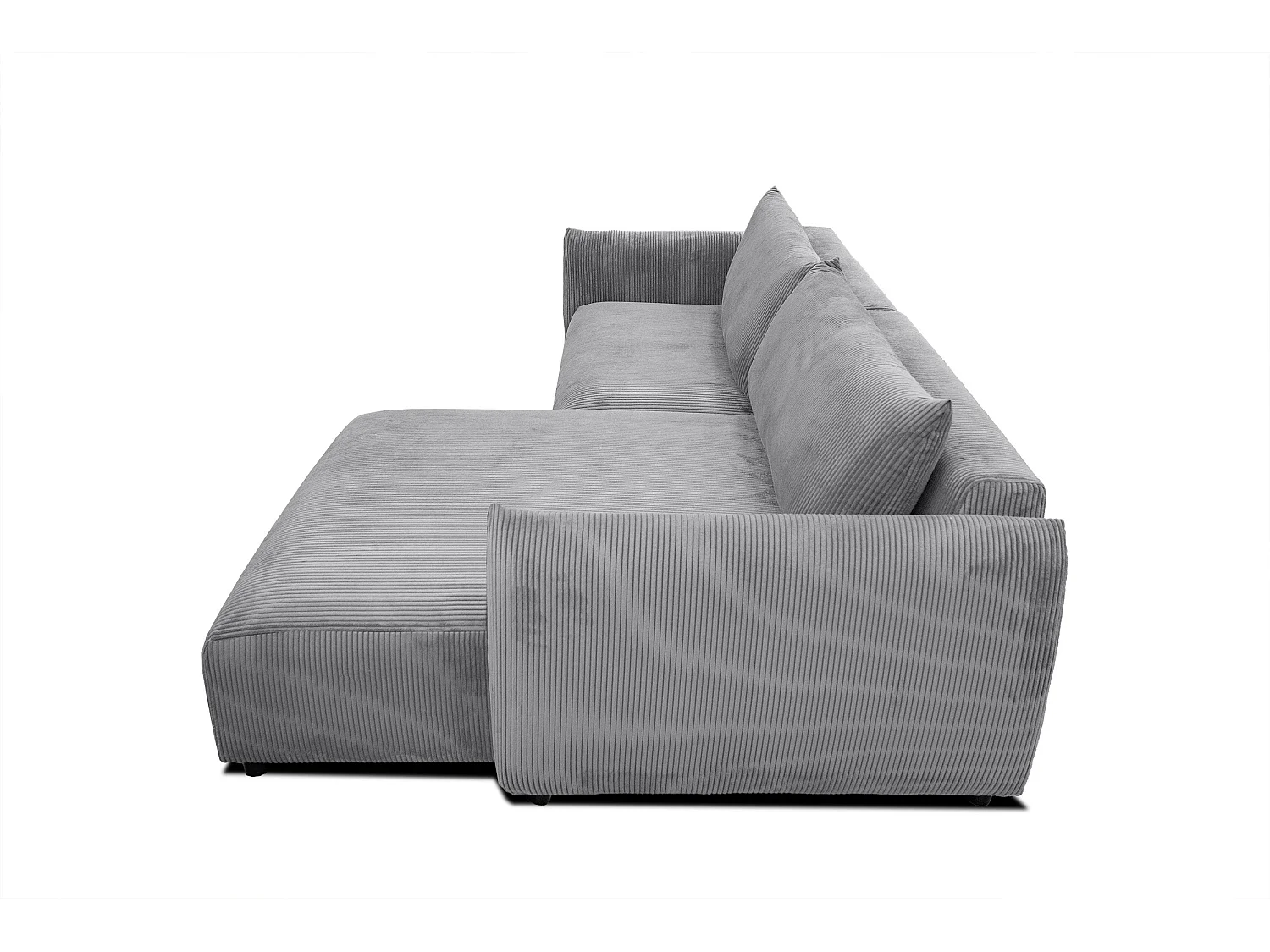 TAUER Ecksofa 5-Sitzer, hellgrau