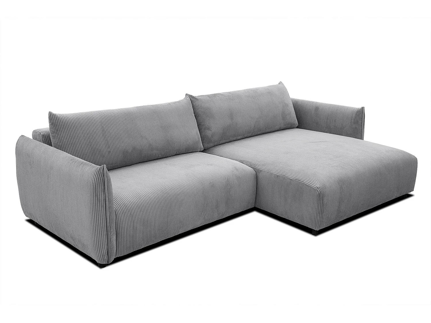 TAUER Ecksofa 5-Sitzer, hellgrau