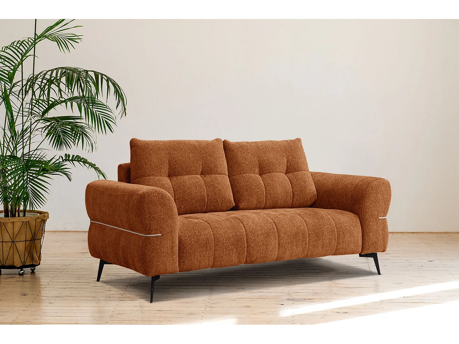 SALVINI Sofa 2,5-Sitzer, dunkelorange