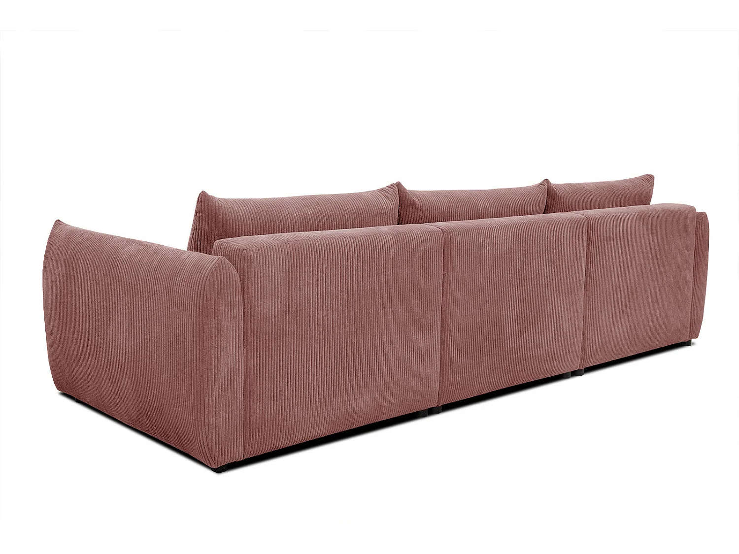 TAUER Ecksofa 5-Sitzer links, altrosa