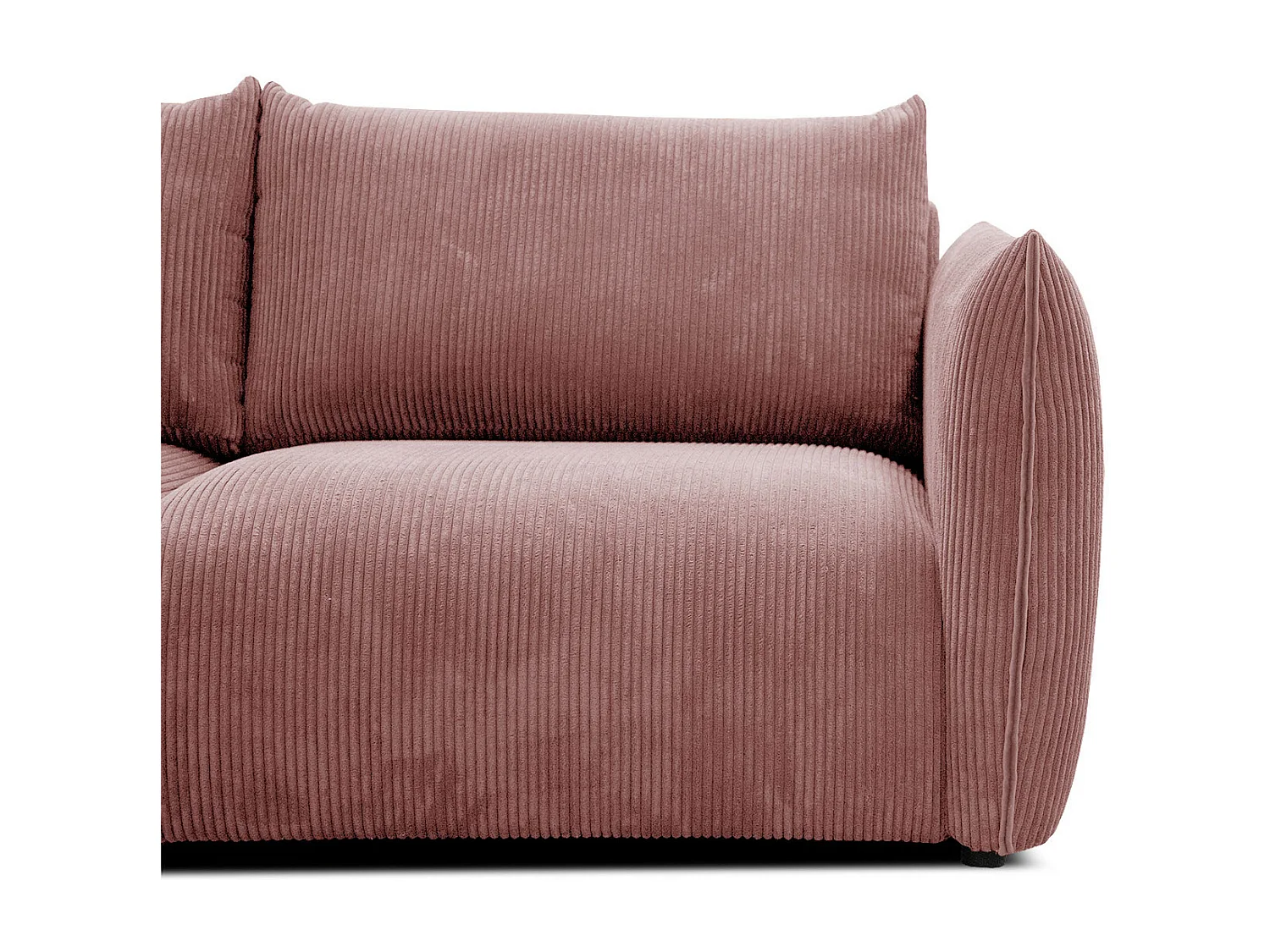 TAUER Ecksofa 5-Sitzer links, altrosa