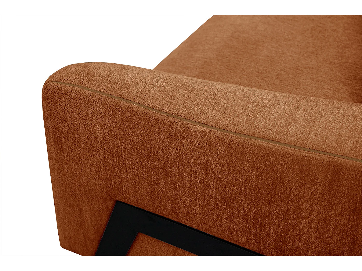 WINTER Ecksofa 4-Sitzer links, dunkelorange