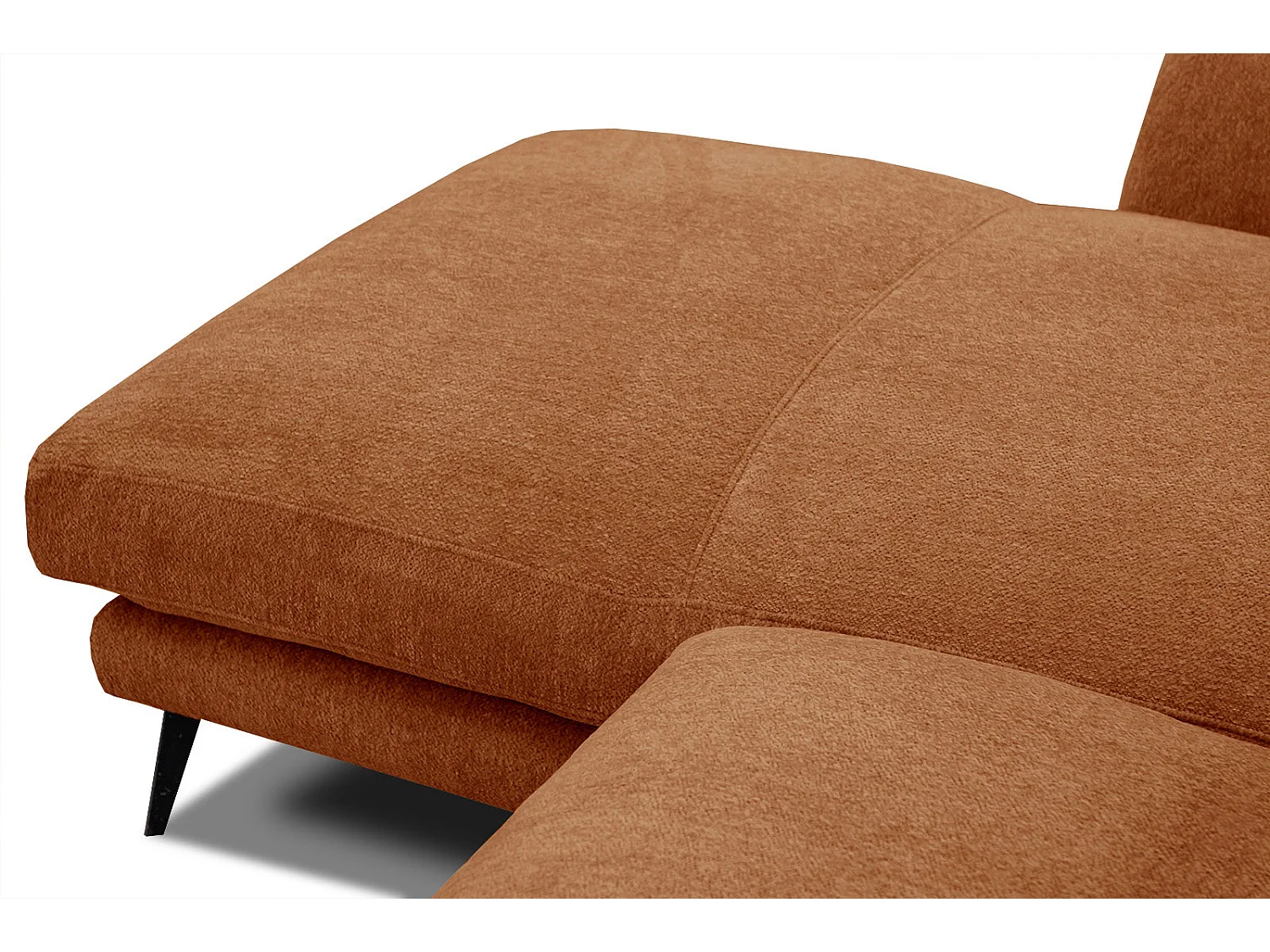 WINTER Ecksofa 4-Sitzer links, dunkelorange