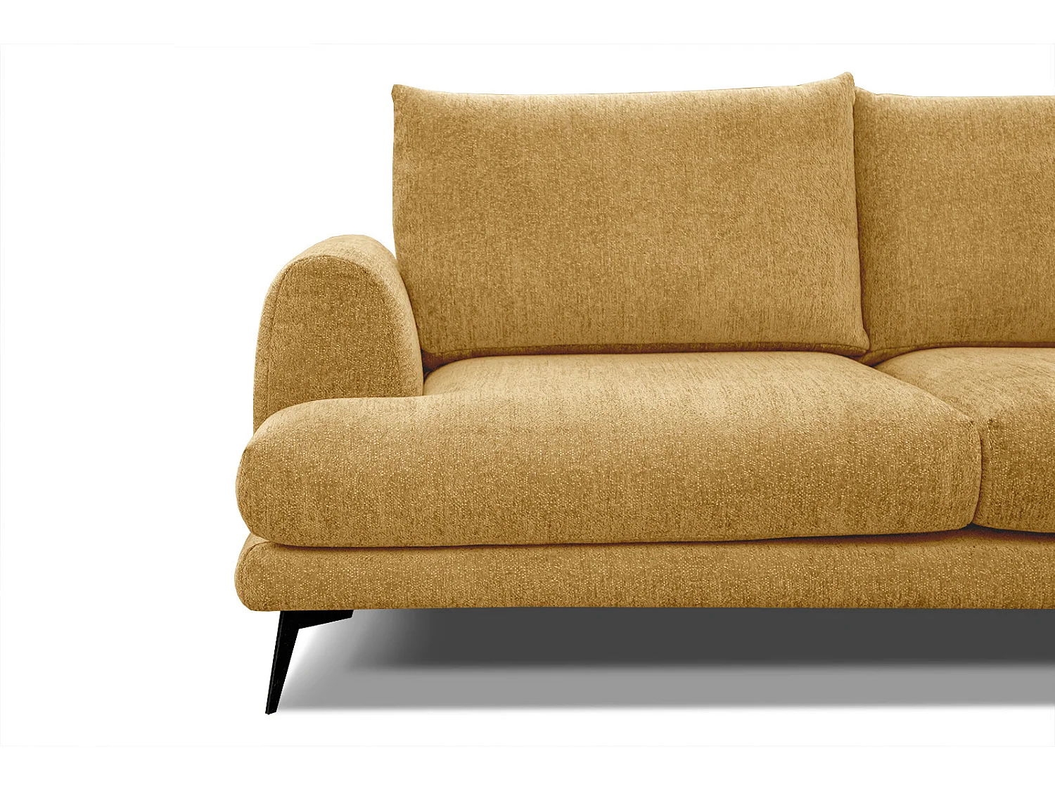 ADRIA Ecksofa 5-Sitzer rechts, senfgelb