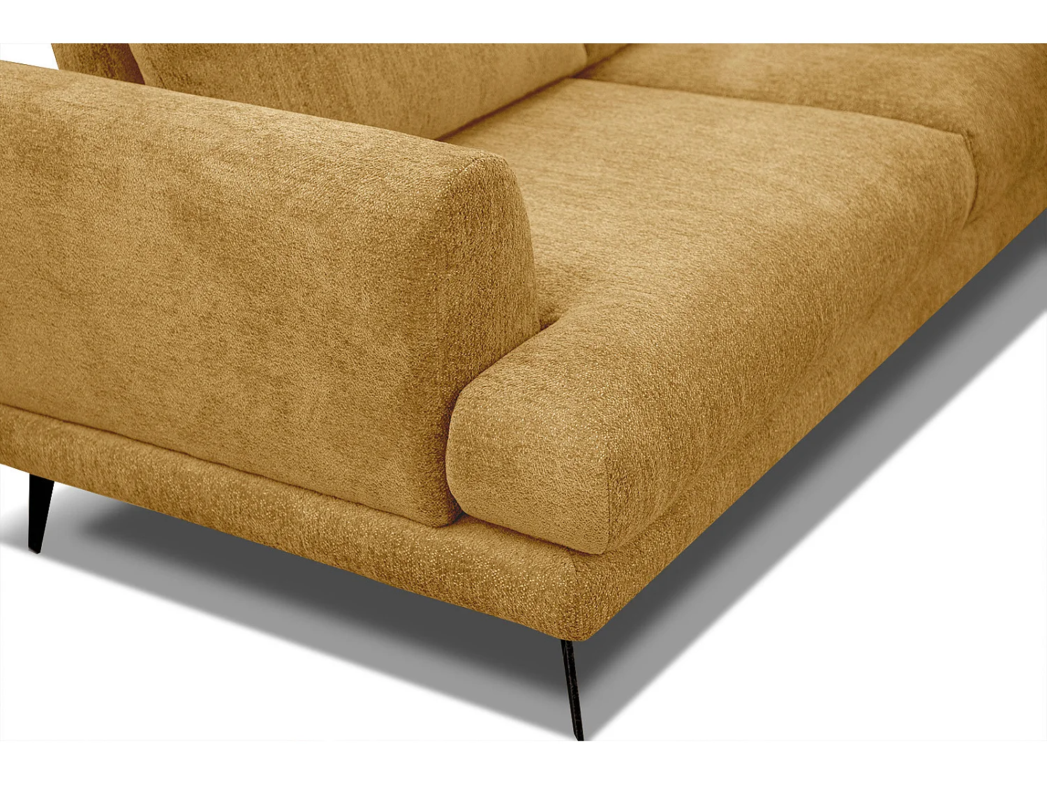 ADRIA Ecksofa 5-Sitzer rechts, senfgelb