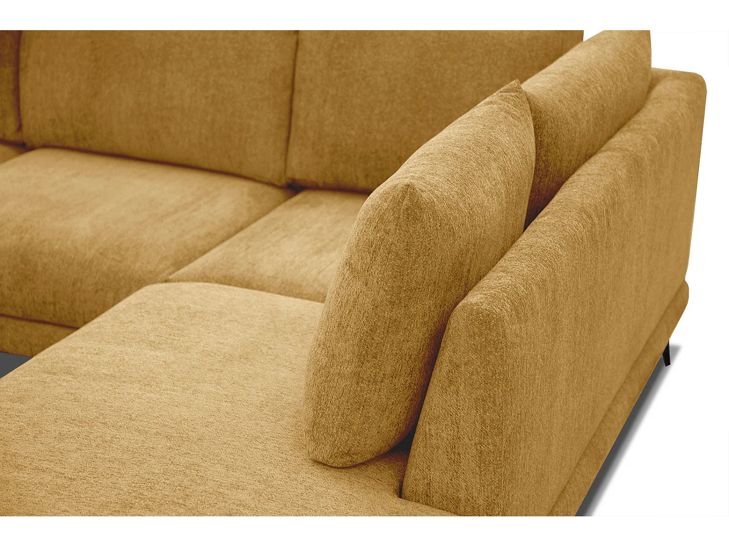 ADRIA Ecksofa 5-Sitzer rechts, senfgelb