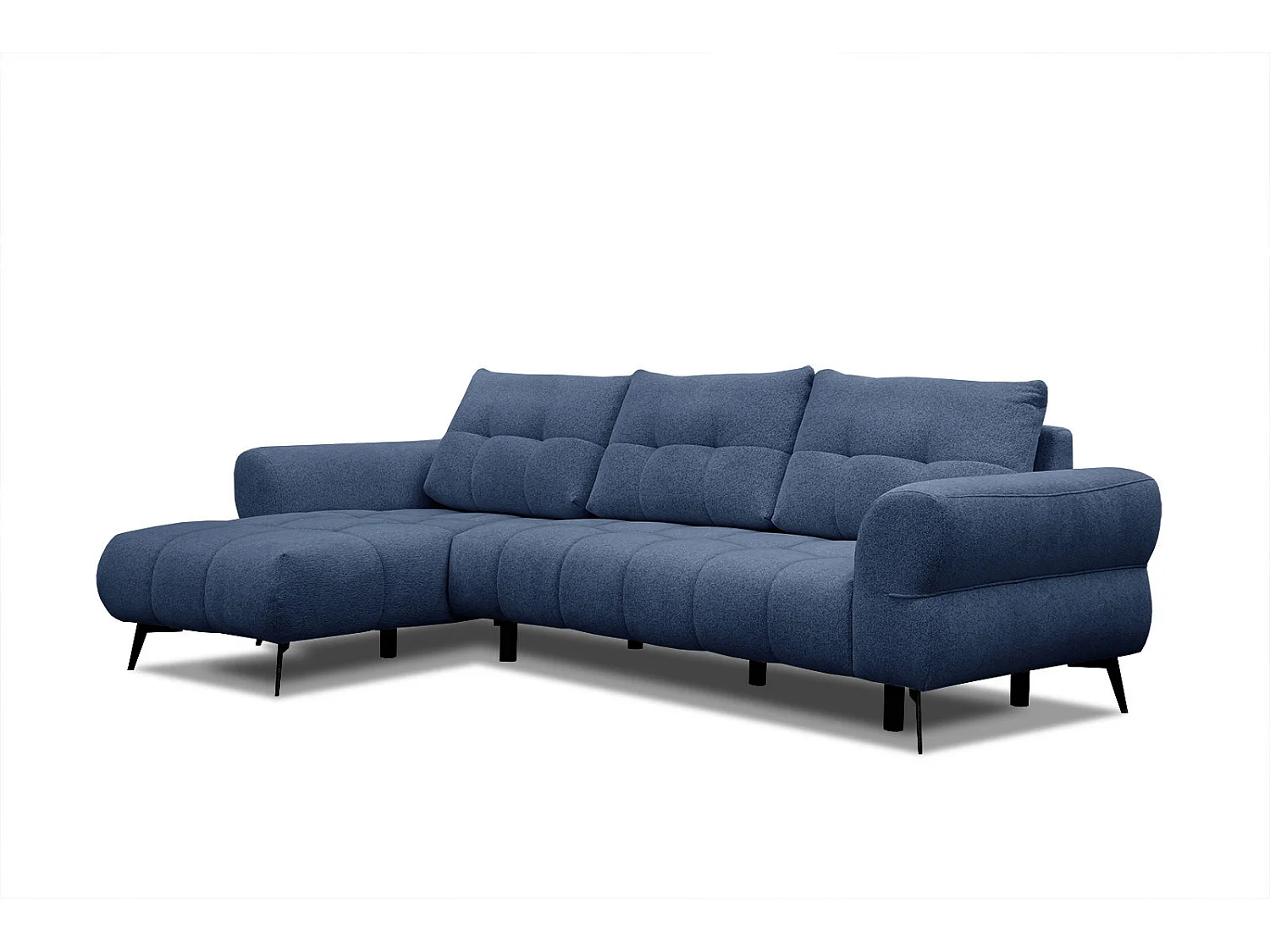 SALVINI Ecksofa 4-Sitzer links, dunkelblau