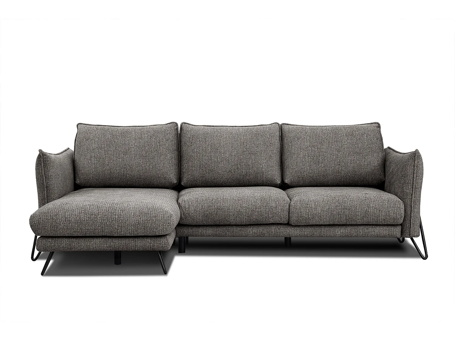 HOSTEN Ecksofa 4-Sitzer links, braun