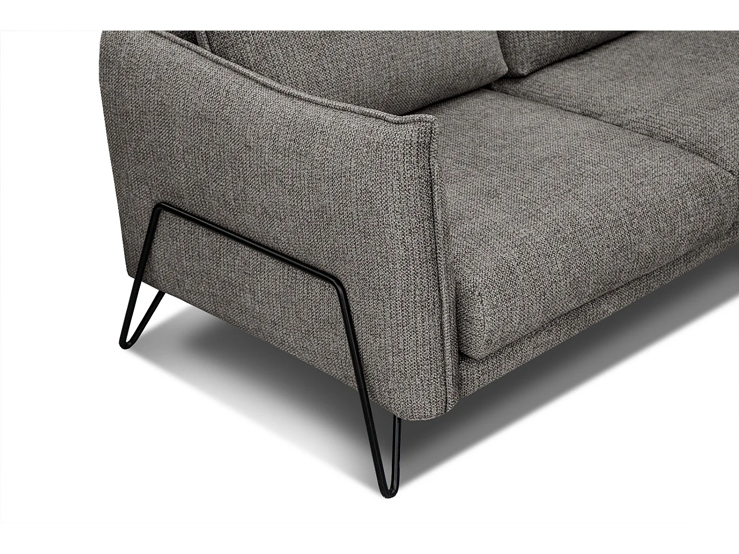 HOSTEN Ecksofa 4-Sitzer links, braun