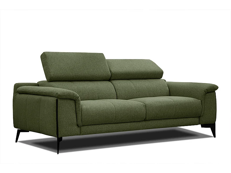 MATERA Sofa 3-Sitzer mit verstellbare Kopfstützen, olive