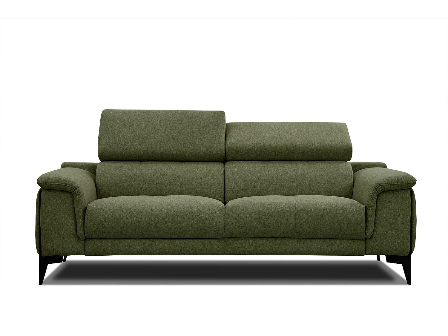 MATERA Sofa 3-Sitzer mit verstellbare Kopfstützen, olive