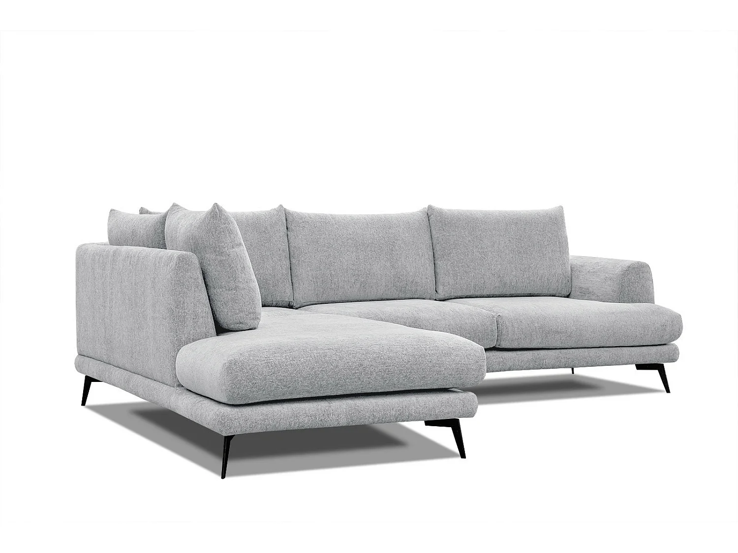 ADRIA Ecksofa 5-Sitzer links, hellgrau