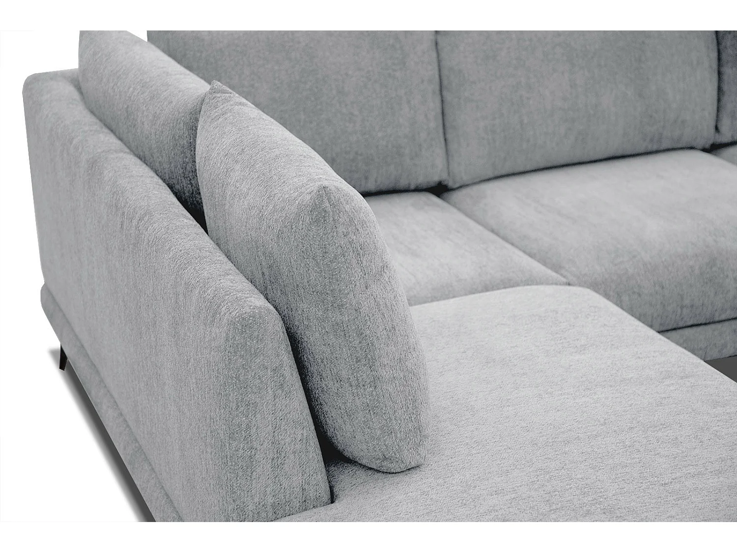 ADRIA Ecksofa 5-Sitzer links, hellgrau