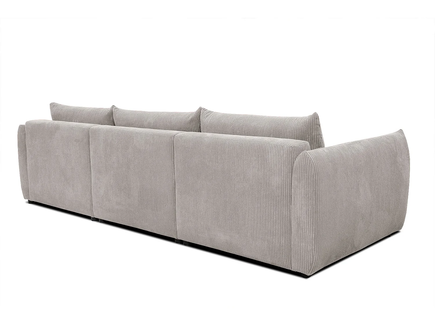 TAUER Ecksofa 5-Sitzer rechts, perlweiß