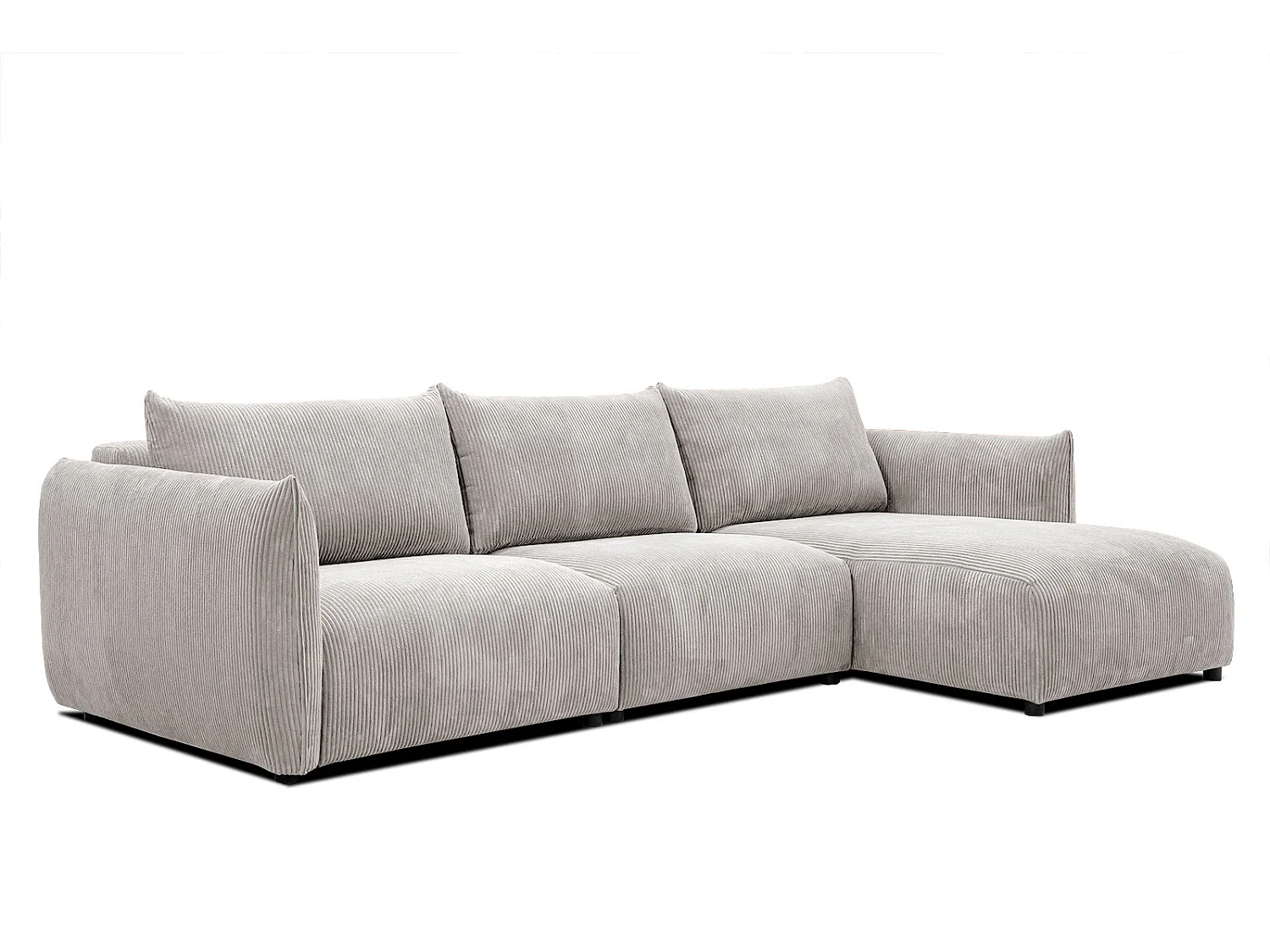 TAUER Ecksofa 5-Sitzer rechts, perlweiß