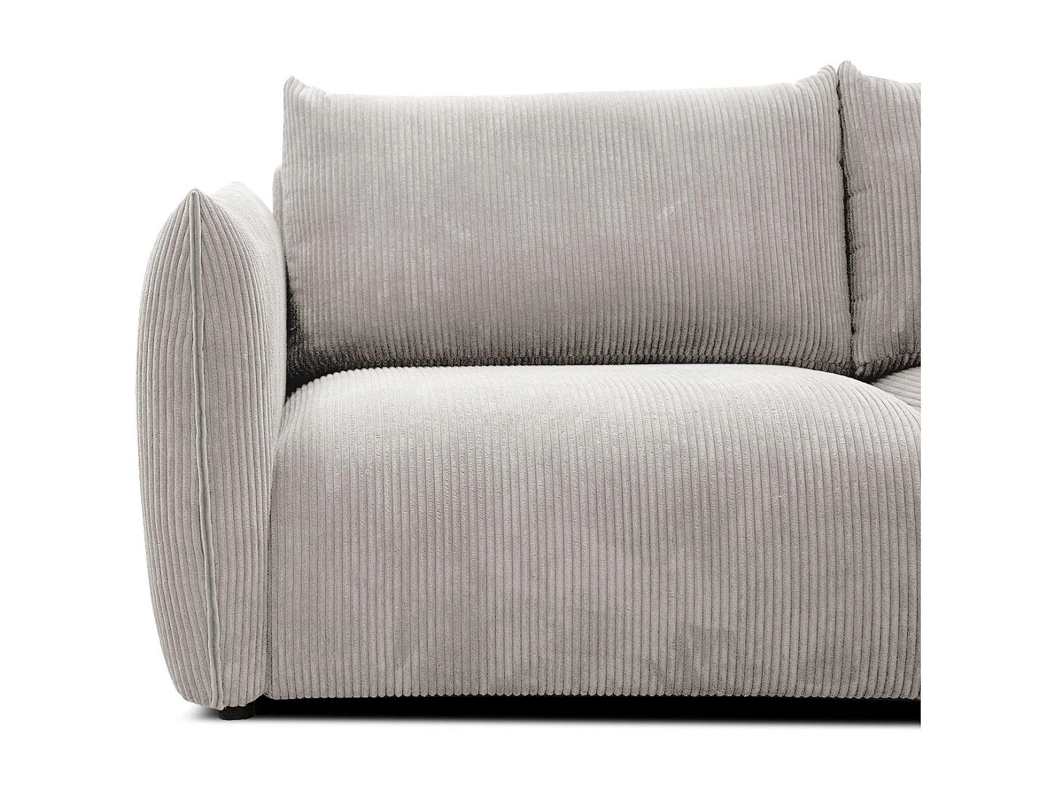 TAUER Ecksofa 5-Sitzer rechts, perlweiß