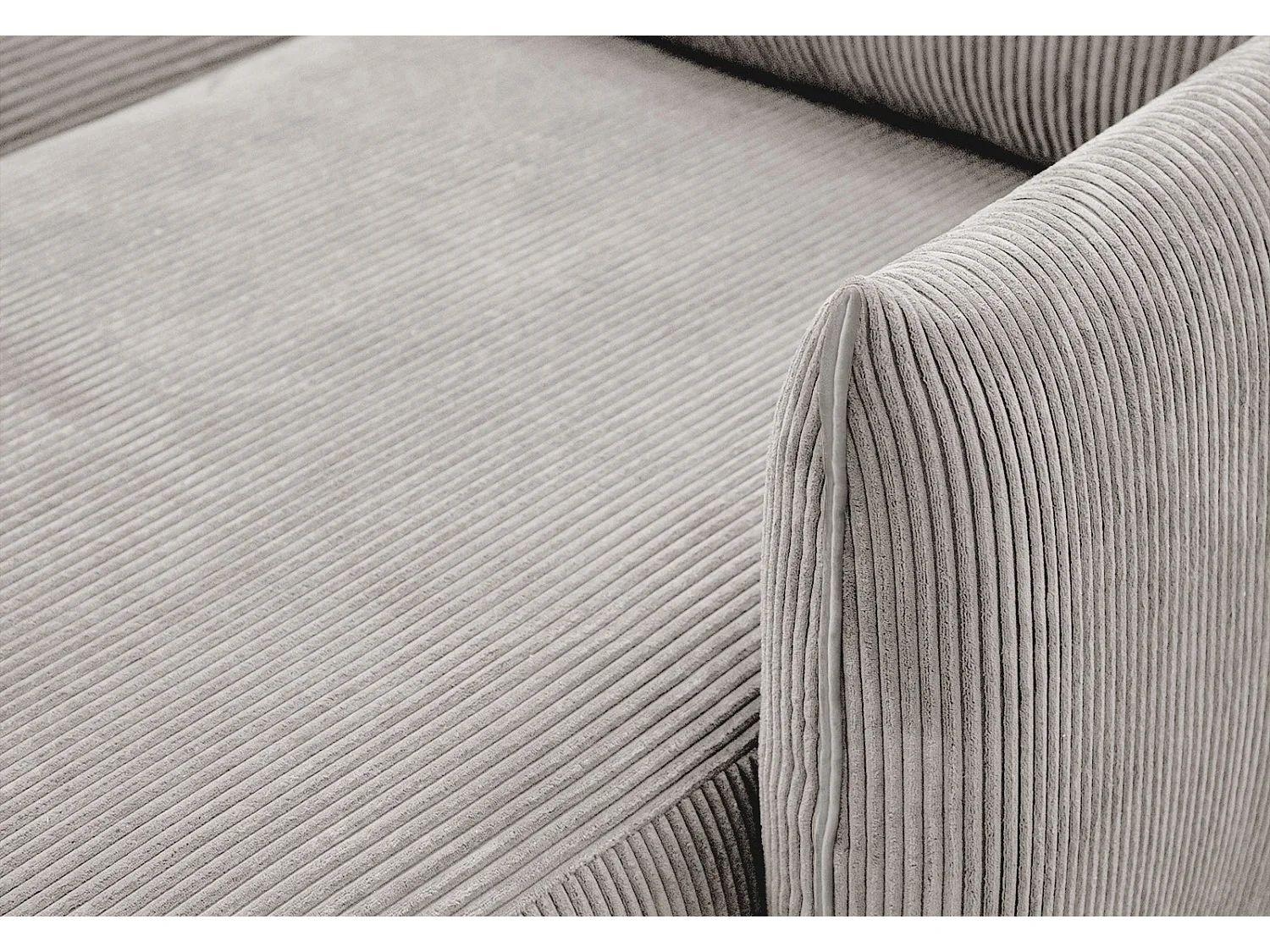 TAUER Ecksofa 5-Sitzer rechts, perlweiß