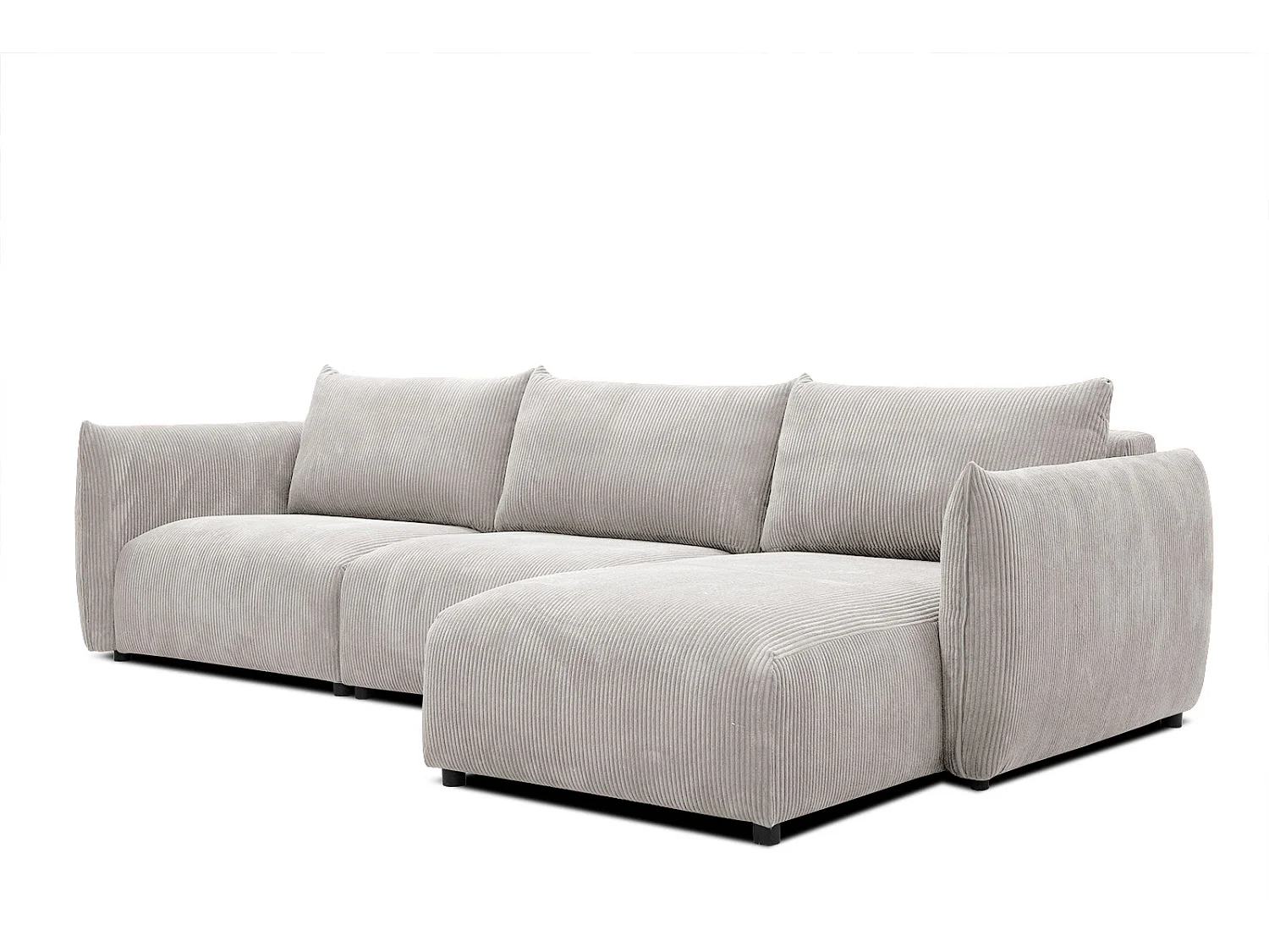 TAUER Ecksofa 5-Sitzer rechts, perlweiß