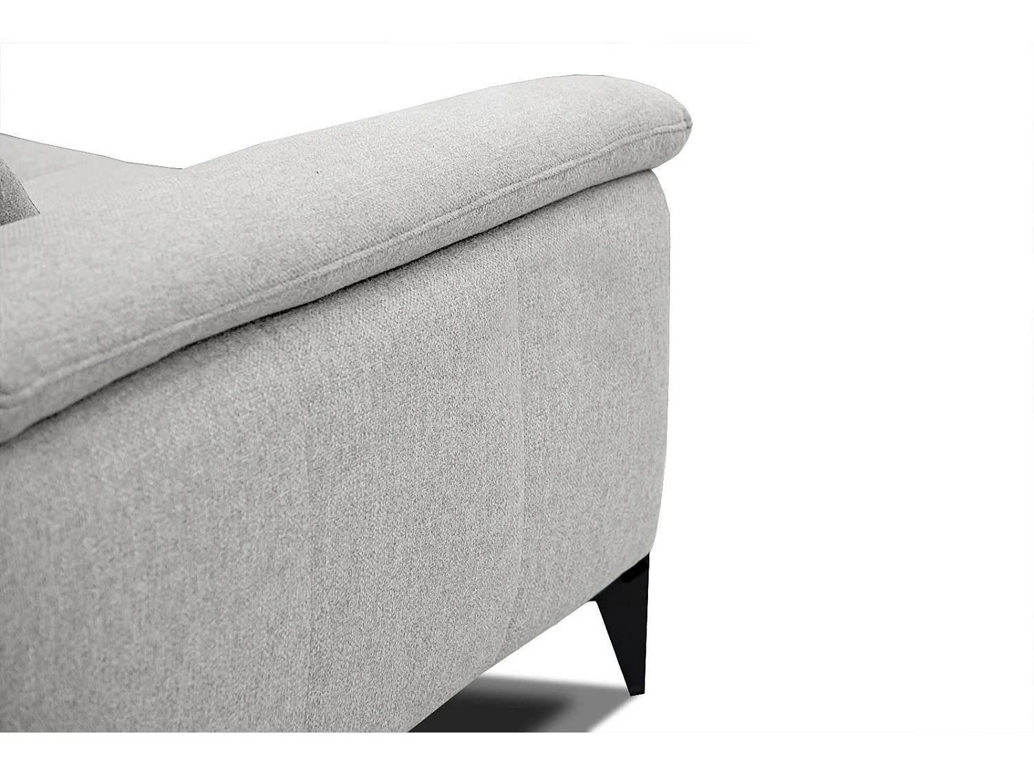 MATERA Sofa 3-Sitzer mit verstellbare Kopfstützen, hellgrau