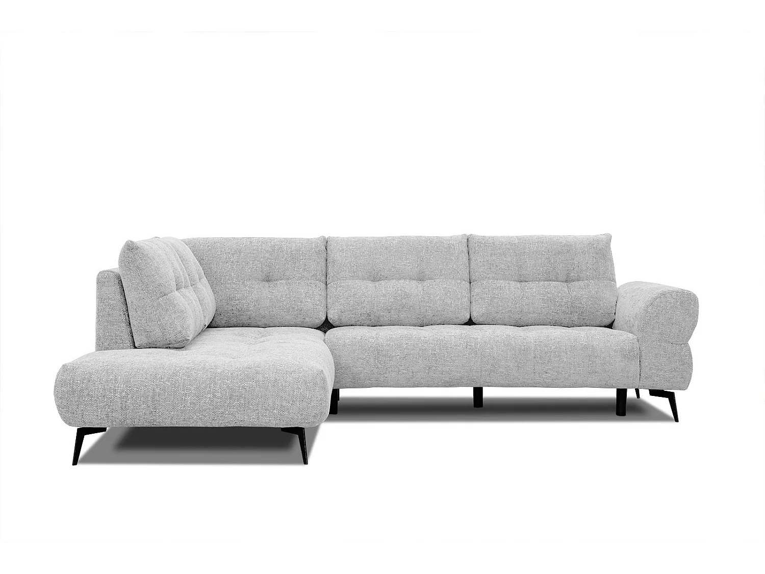 SALVINI Ecksofa 5-Sitzer links, hellgrau