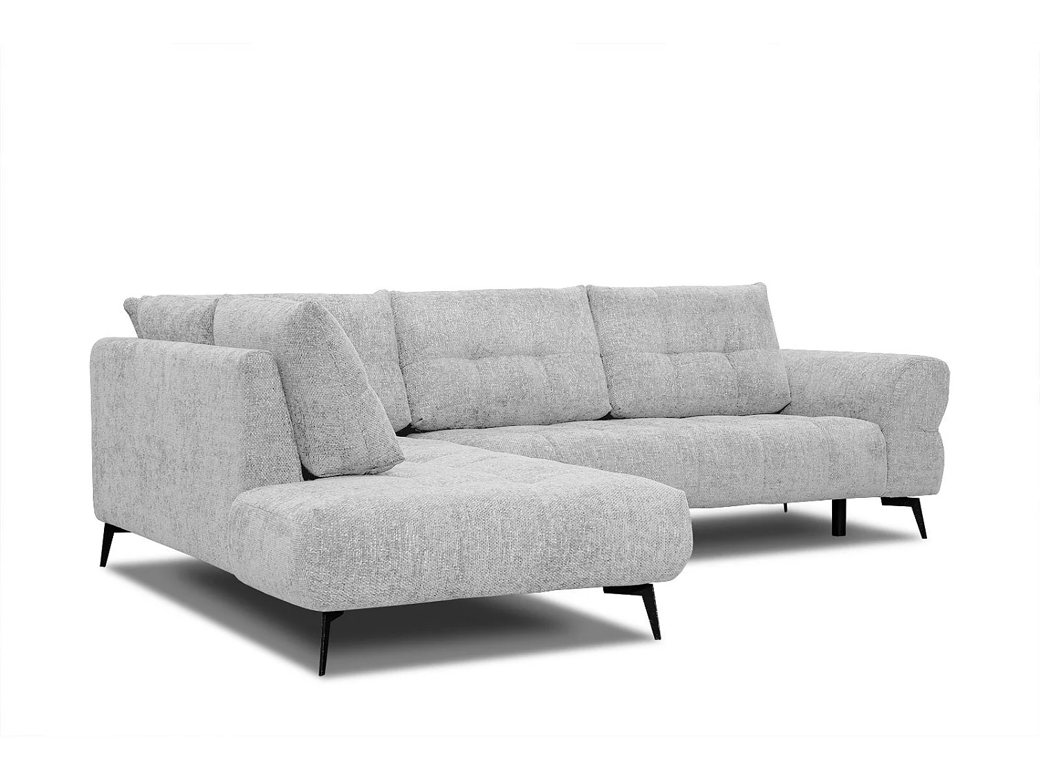 SALVINI Ecksofa 5-Sitzer links, hellgrau