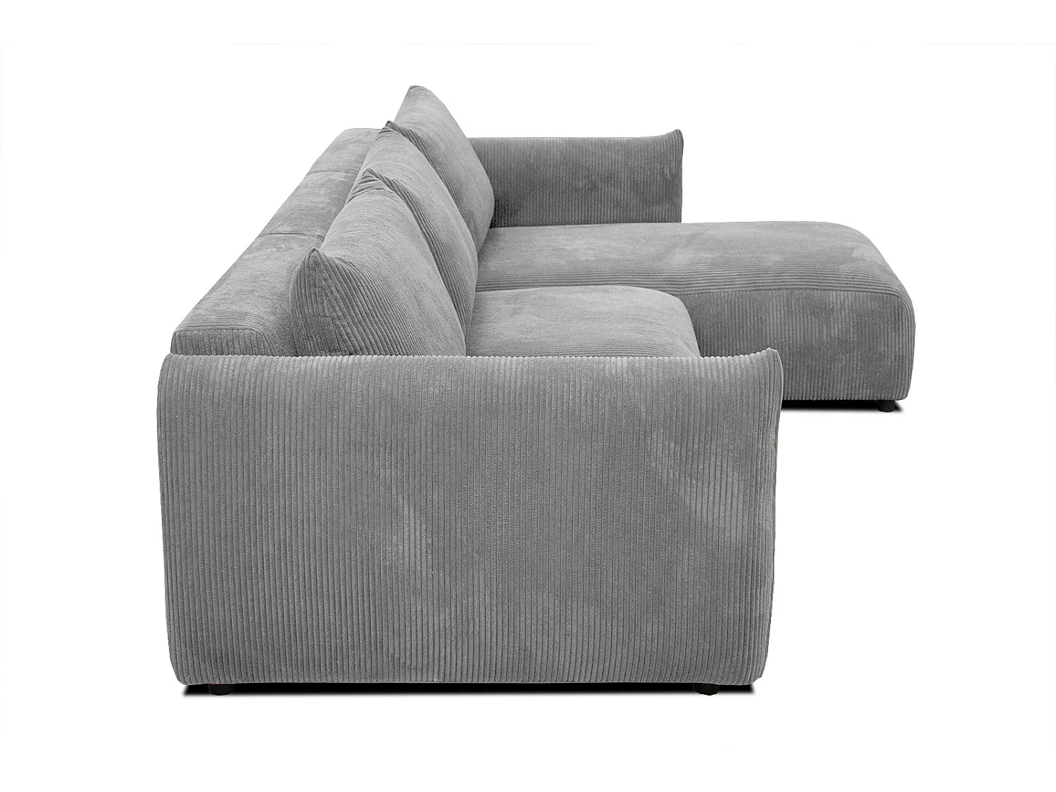 TAUER Ecksofa 5-Sitzer rechts, hellgrau