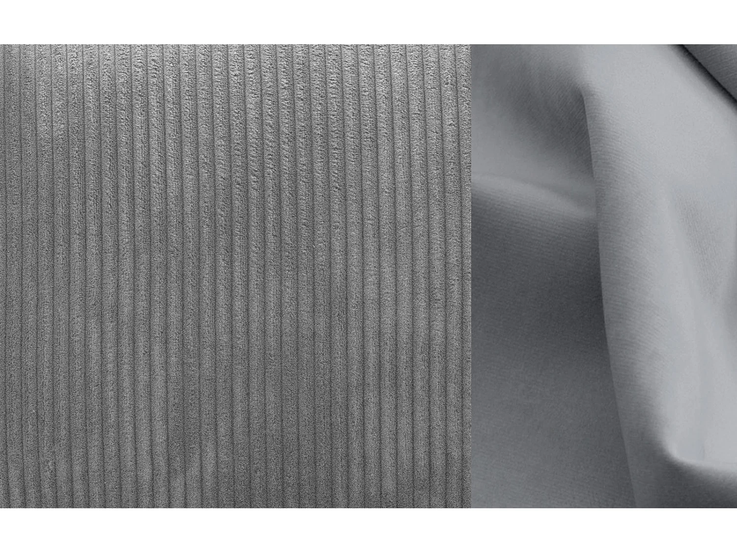 Canapé d'angle 4 places tissu gris clair - TAUER