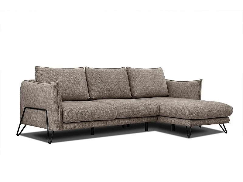 HOSTEN Ecksofa 4-Sitzer rechts, taupe