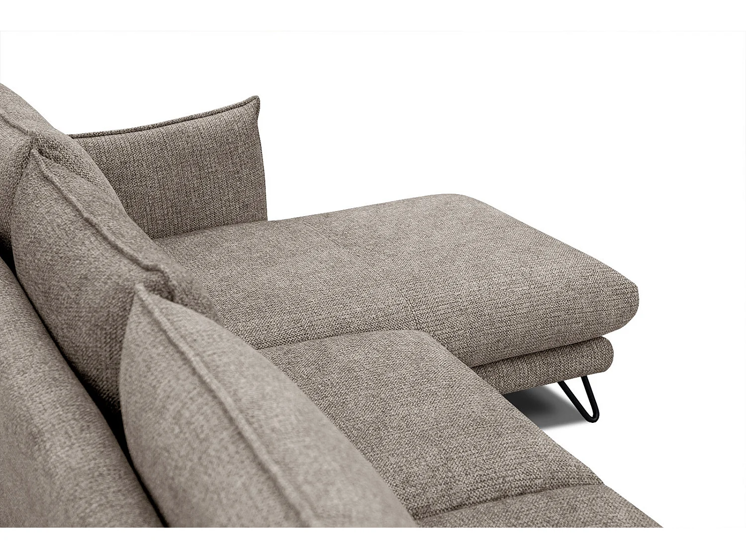 HOSTEN Ecksofa 4-Sitzer rechts, taupe
