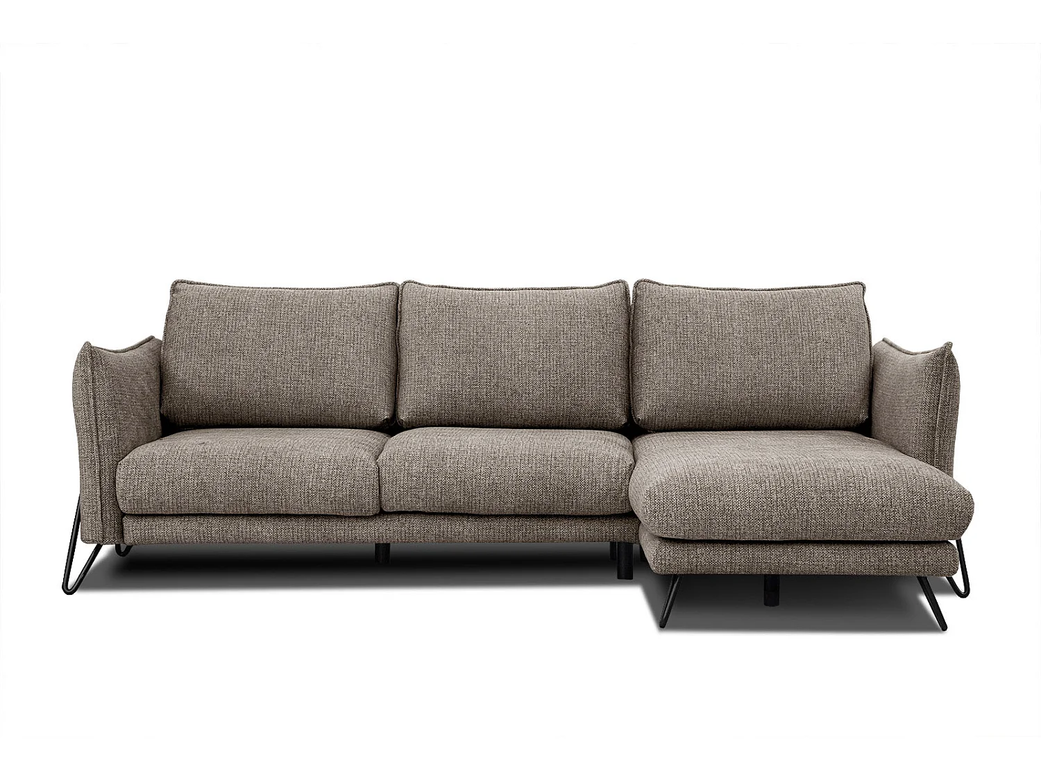 HOSTEN Ecksofa 4-Sitzer rechts, taupe