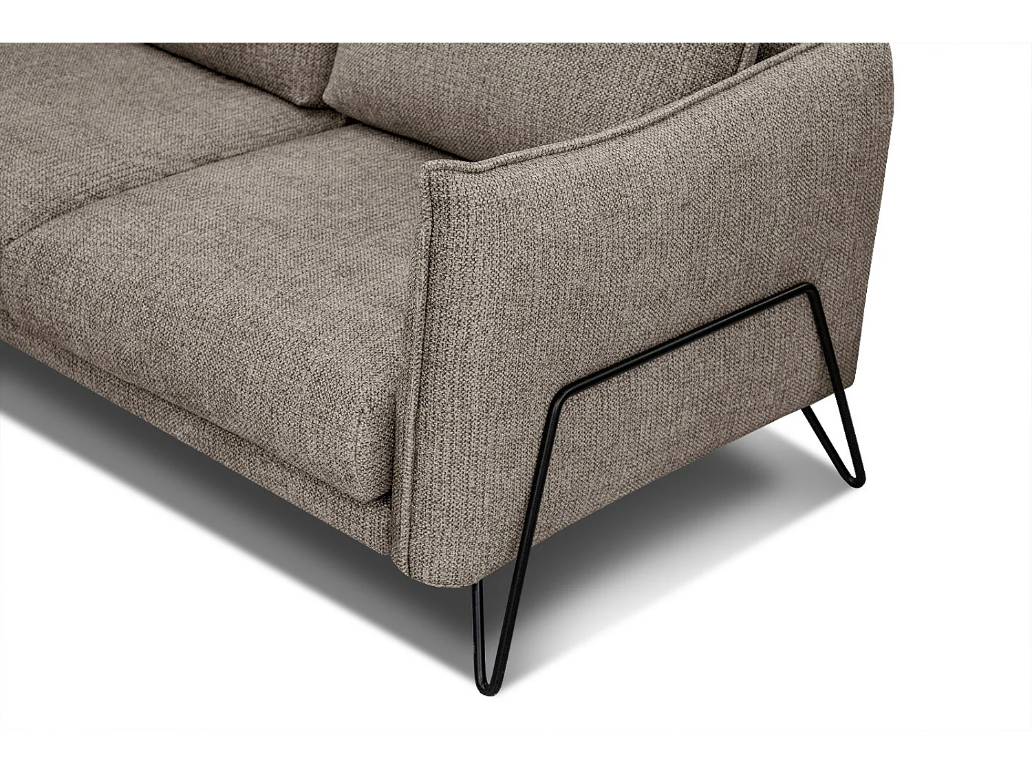 HOSTEN Ecksofa 4-Sitzer rechts, taupe