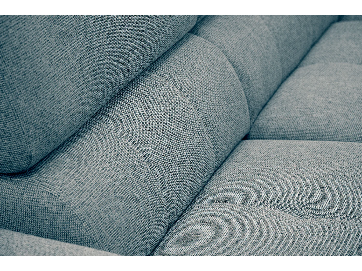 Canapé d'angle droit 5 places tissu vert marine - Fiero