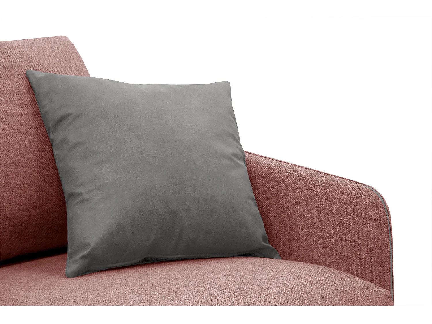 SOGEL Ecksofa 4-Sitzer links, hellrot