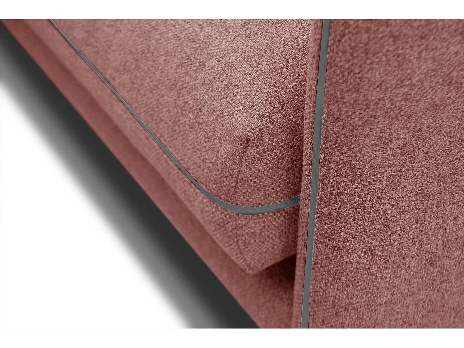 SOGEL Ecksofa 4-Sitzer links, hellrot