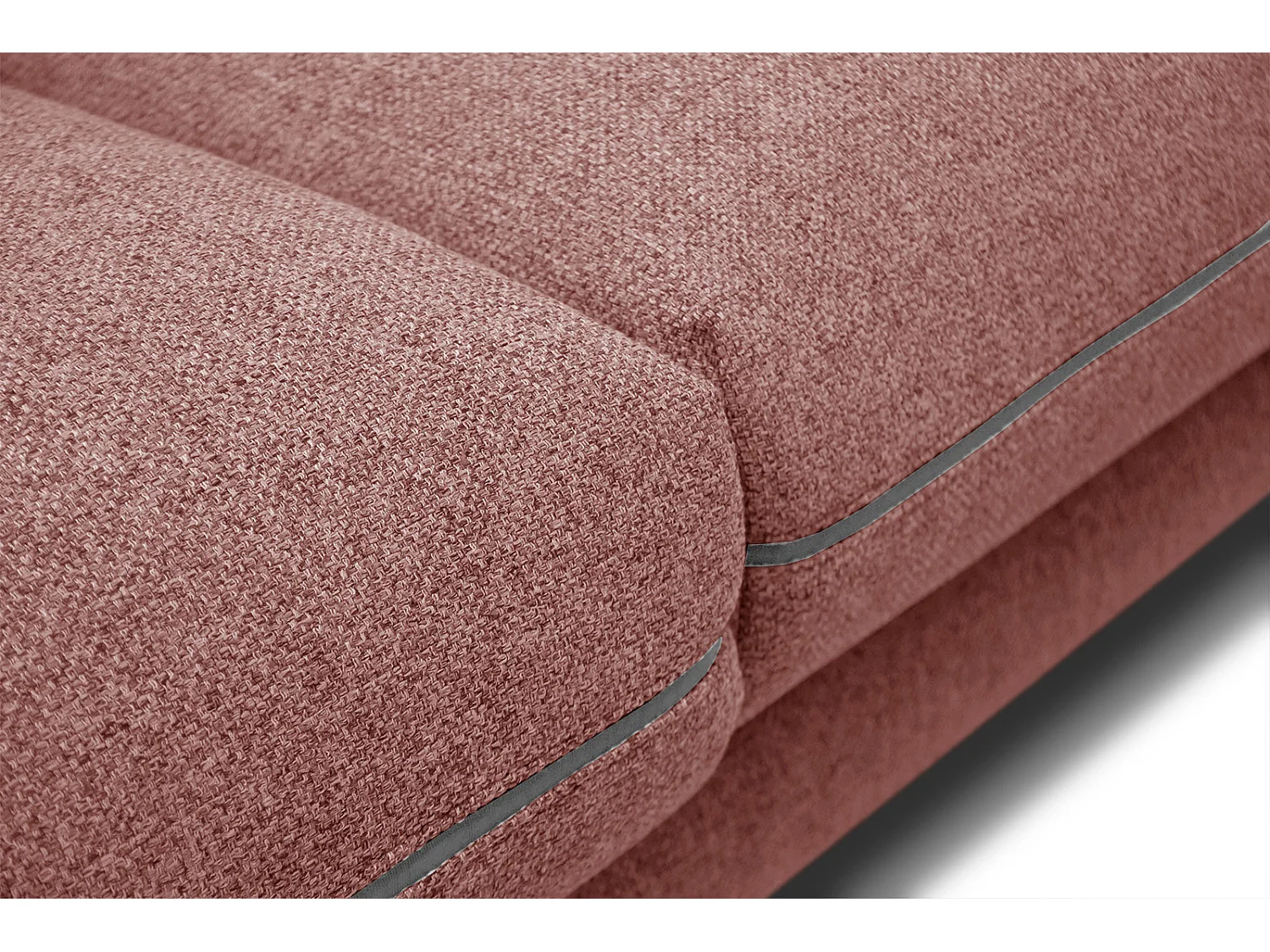 SOGEL Ecksofa 4-Sitzer links, hellrot