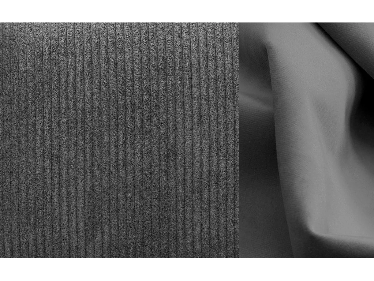 TAUER Ecksofa 5-Sitzer links, dunkelgrau