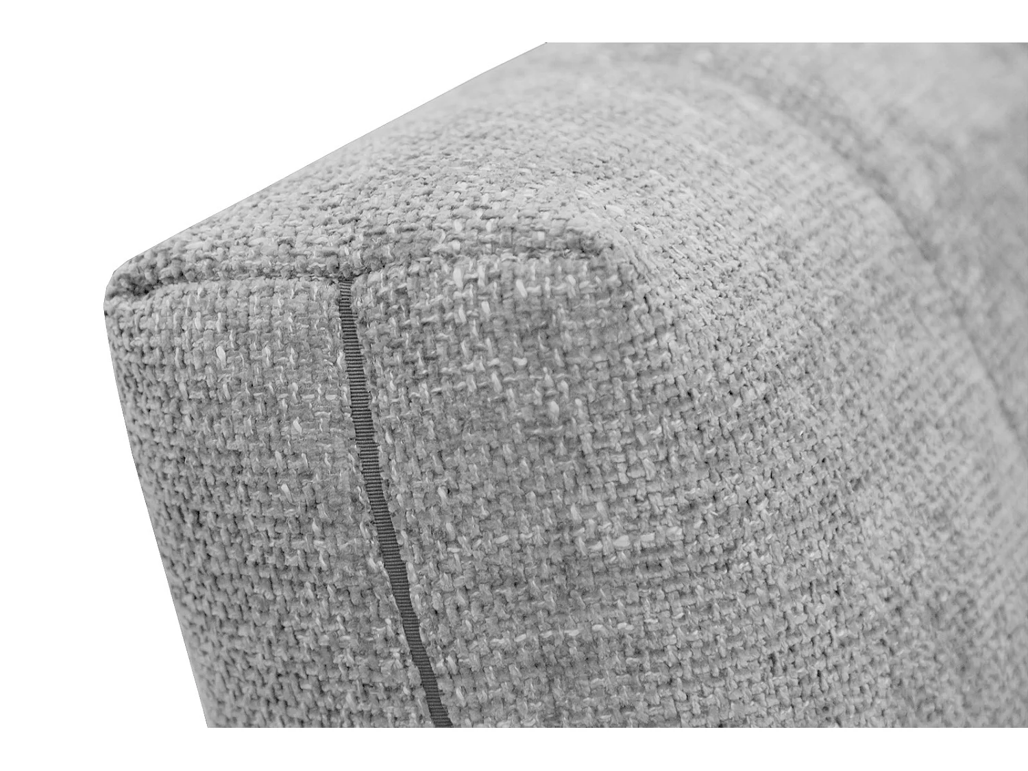 Canapé droit 3 places tissu gris clair - Kalmer