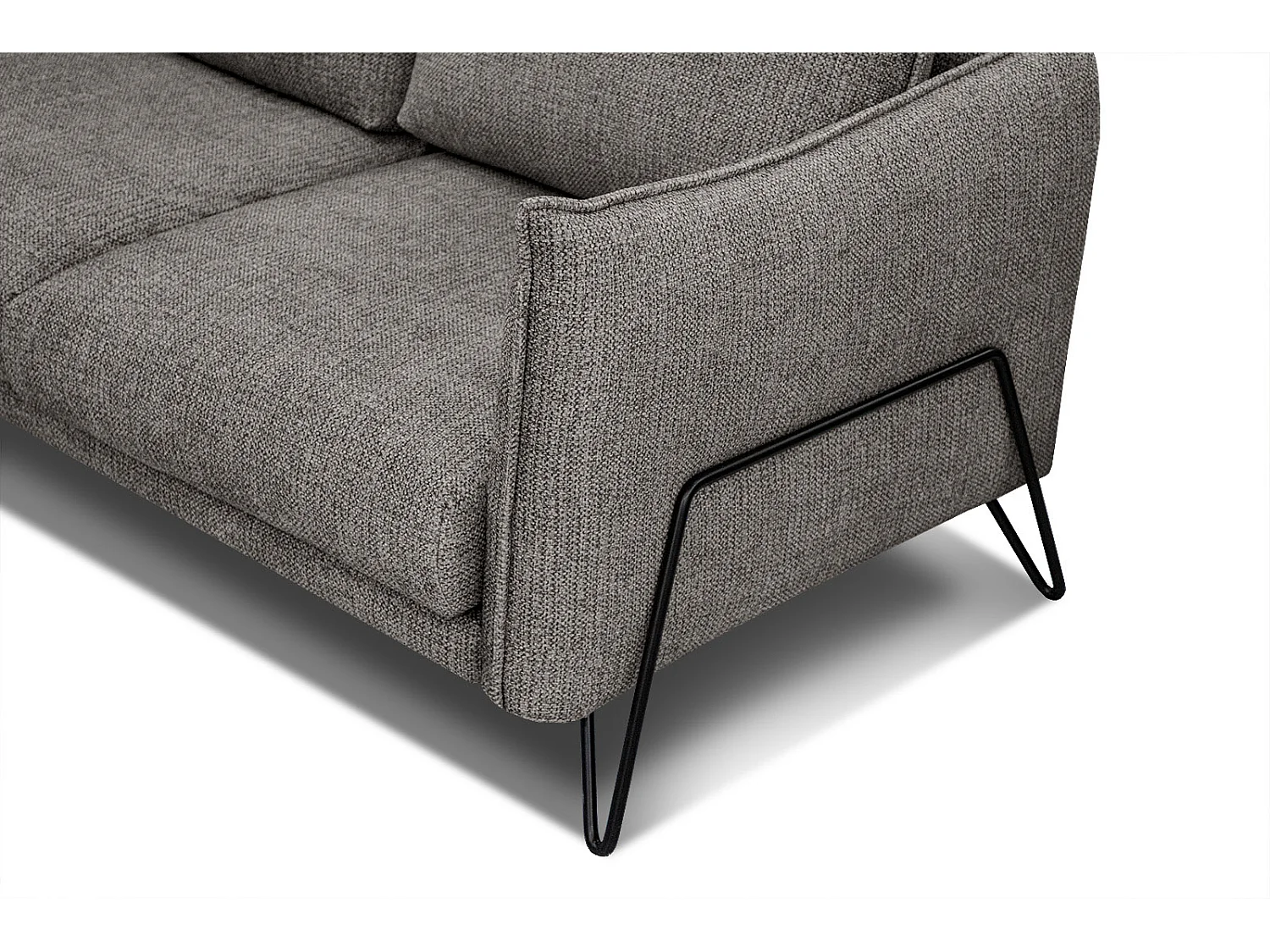 HOSTEN Ecksofa 4-Sitzer rechts, braun