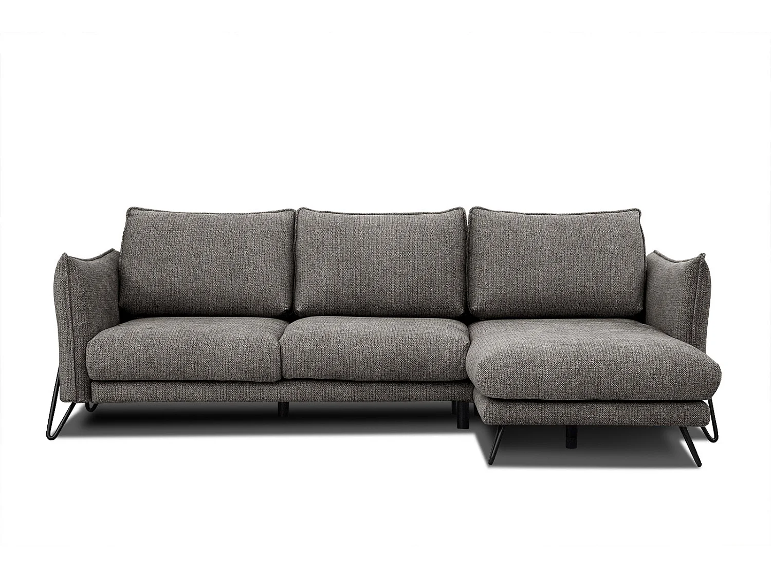 HOSTEN Ecksofa 4-Sitzer rechts, braun