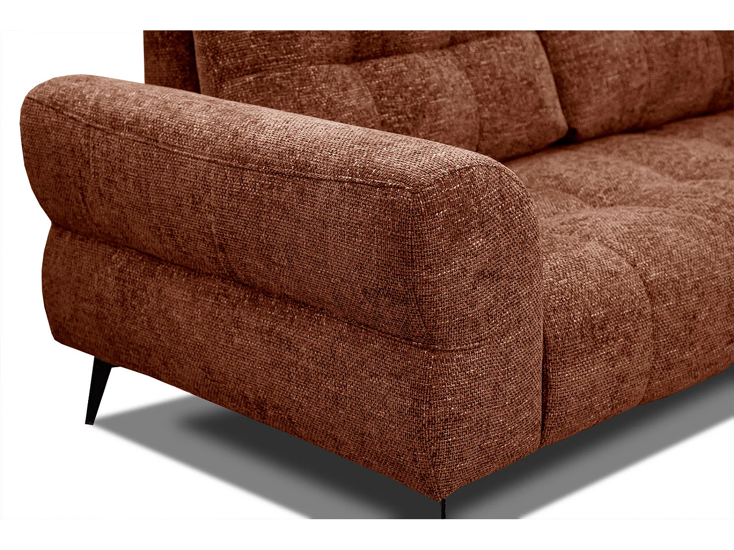 SALVINI Ecksofa 5-Sitzer rechts, dunkelorange