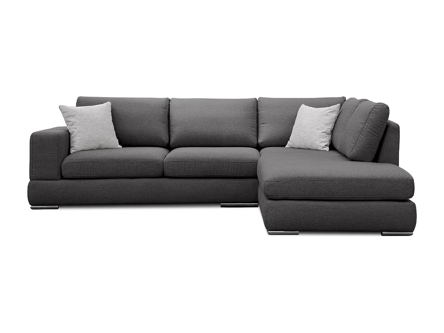 OTTO Ecksofa 5-Sitzer links, dunkelgrau