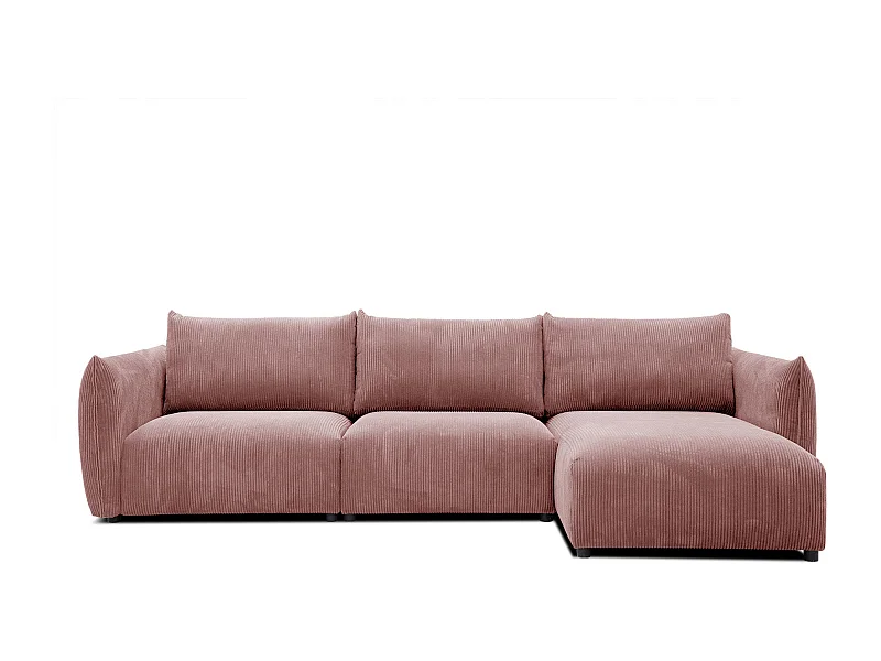 TAUER Ecksofa 5-Sitzer rechts, altrosa